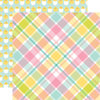 Echo Park - Easter Collection - 12 x 12 Double Sided Paper - Easter Plaid