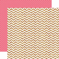 Echo Park - Everyday Eclectic Collection - 12 x 12 Double Sided Paper - Chevron Woodgrain