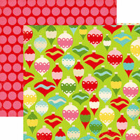 Echo Park - Everybody Loves Christmas Collection - 12 x 12 Double Sided Paper - Ornaments, CLEARANCE