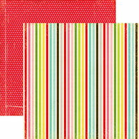 Echo Park - Everybody Loves Christmas Collection - 12 x 12 Double Sided Paper - Bright Stripes, CLEARANCE