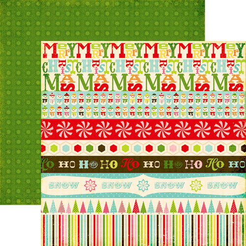 Echo Park - Everybody Loves Christmas Collection - 12 x 12 Double Sided Paper - Borders, CLEARANCE