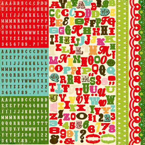 Echo Park - Everybody Loves Christmas Collection - 12 x 12 Cardstock Stickers - Alphabet, CLEARANCE