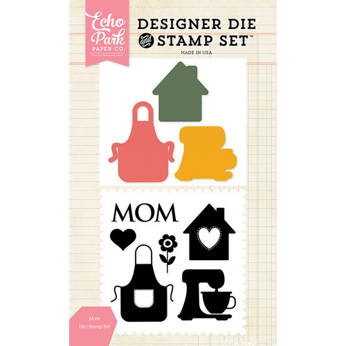 Echo Park - Designer Die and Clear Acrylic Stamp Set - Mom