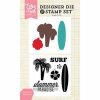 Echo Park - Designer Die and Clear Acrylic Stamp Set - Summer Surf