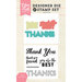 Echo Park - Designer Die and Clear Acrylic Stamp Set - Thanks