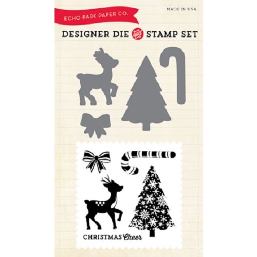 Echo Park - Christmas Cheer Collection - Designer Die and Clear Acrylic Stamp Set