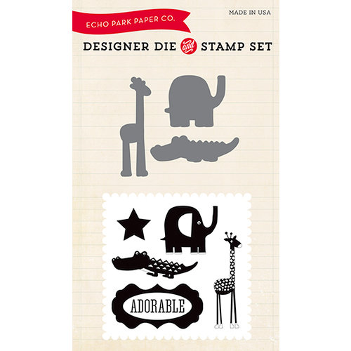 Echo Park - Designer Die and Clear Acrylic Stamp Set - Little Man