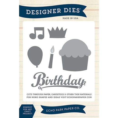 Echo Park - Designer Dies - Large - Happy Birthday