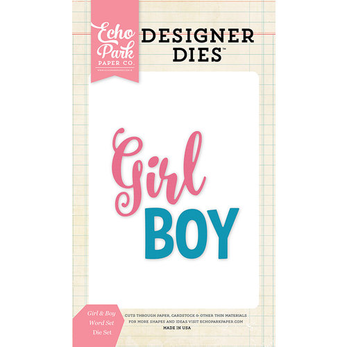Echo Park - Designer Dies - Girl and Boy Word Set