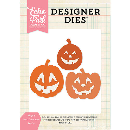 Echo Park - Halloween - Designer Dies - Happy Jack O Lanterns