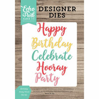 Echo Park - Celebrate Spring Collection - Designer Dies - Birthday Party Word