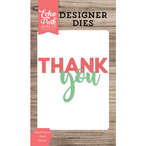 Echo Park - Designer Dies - Thank You 2 Word