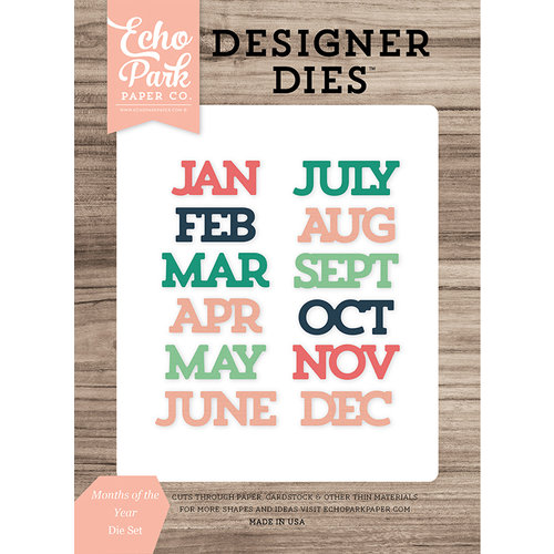 Echo Park - Daily Life Collection - Designer Dies - Months of the Year