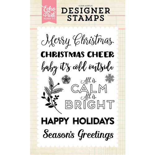 Echo Park - Christmas - Clear Acrylic Stamps - Calm and Bright