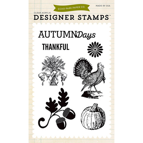 Echo Park - Clear Acrylic Stamps - Hello Fall