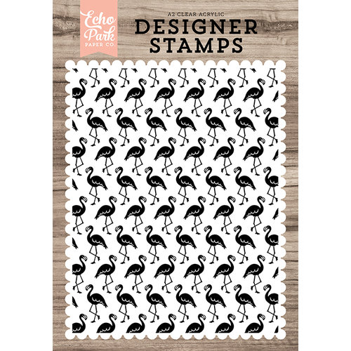 Echo Park - Clear Photopolymer Stamps - Flamingos A2 Background