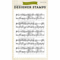 Echo Park - Clear Acrylic Stamps - Musical Notes Background