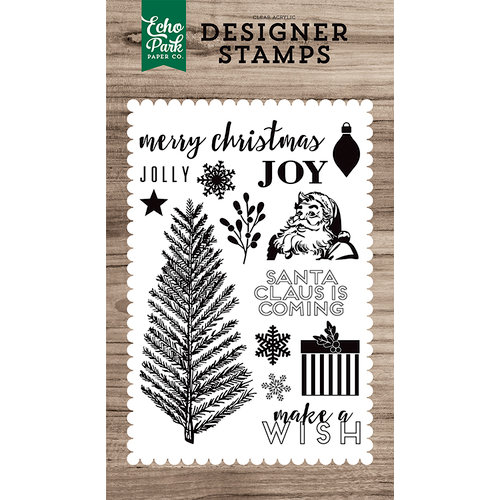 Echo Park - Clear Acrylic Stamps - Merry Christmas