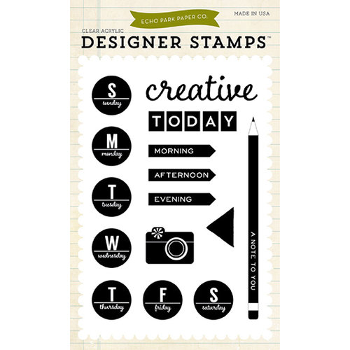 Echo Park - Creative Agenda Collection - Clear Acrylic Stamps - Creative Day