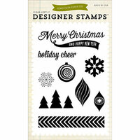 Echo Park - Home for the Holidays Collection - Christmas - Clear Acrylic Stamps - Holiday Cheer