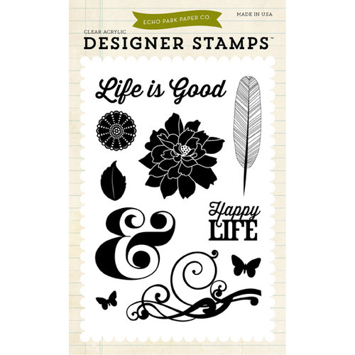Echo Park - Everyday Collection - Designer Stamps - Life is Good