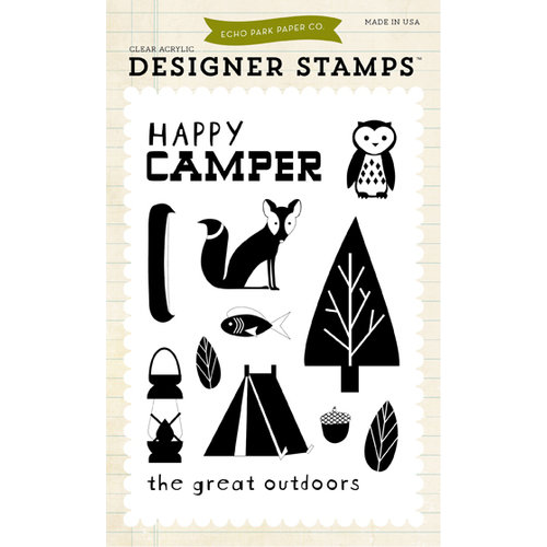 Echo Park - Summer Collection - Designer Stamps - Happy Camper