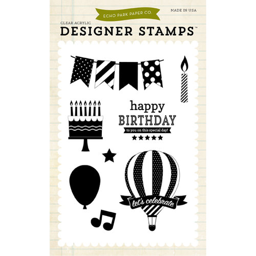 Echo Park - Children Collection - Photopolymer Stamps - Let's Celebrate