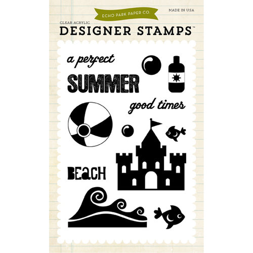 Echo Park - Summer Collection - Photopolymer Stamps - Perfect Summer