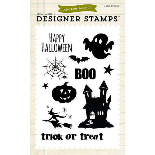 Echo Park - Fall - Halloween - Clear Acrylic Stamps - Boo