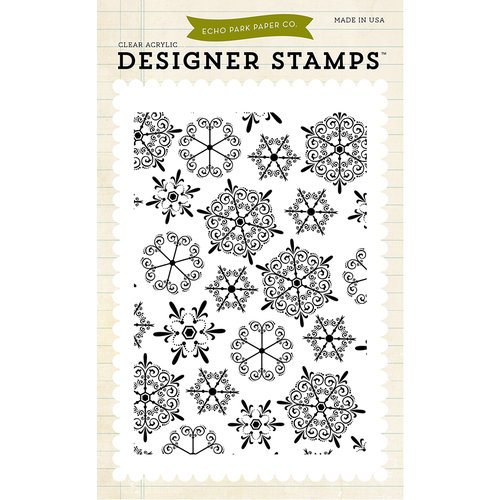 Echo Park - Christmas - Clear Acrylic Stamps - Snowflakes 1