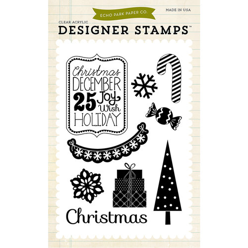 Echo Park - Christmas - Clear Photopolymer Stamps - Christmas Joy