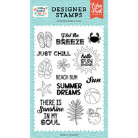 Echo Park - Endless Summer Collection - Clear Photopolymer Stamps - Feel The Breeze