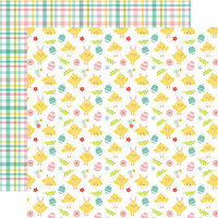 Echo Park - Easter Wishes Collection - 12 x 12 Double Sided Paper - Cute Chicks