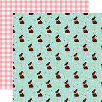 Echo Park - Easter Wishes Collection - 12 x 12 Double Sided Paper - Chocolate Bunnies
