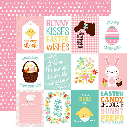 Echo Park - Easter Wishes Collection - 12 x 12 Double Sided Paper - 3 x 4 Journaling Cards