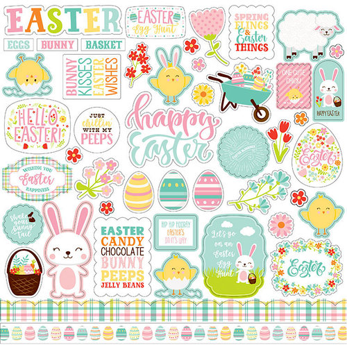 Echo Park - Easter Wishes Collection - 12 x 12 Cardstock Stickers - Elements