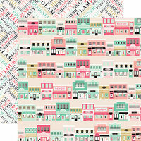 Echo Park - Fashionista Collection - 12 x 12 Double Sided Paper - Main Street Shopping