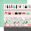 Echo Park - Fashionista Collection - 12 x 12 Double Sided Paper - Border Strips