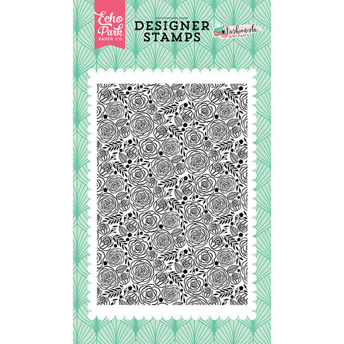 Echo Park - Fashionista Collection - Clear Photopolymer Stamps - Dainty Rose