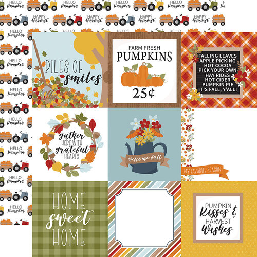 Echo Park - Fall Fever Collection - 12 x 12 Double Sided Paper - 4 x 4 Journaling Cards