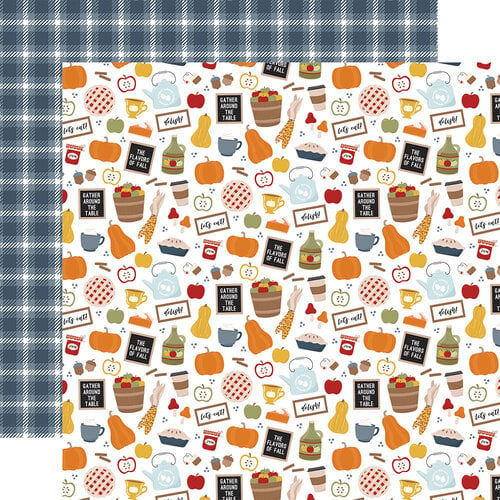 Echo Park - Fall Fever Collection - 12 x 12 Double Sided Paper - Flavors Of Fall