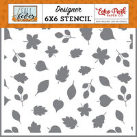 Echo Park - Fall Fever Collection - 6 x 6 Stencils - Leaf Pile