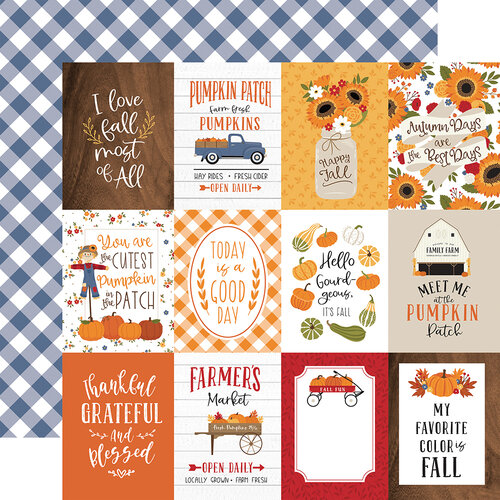 Echo Park - Fall Collection - 12 x 12 Double Sided Paper - 3 x 4 Journaling Cards