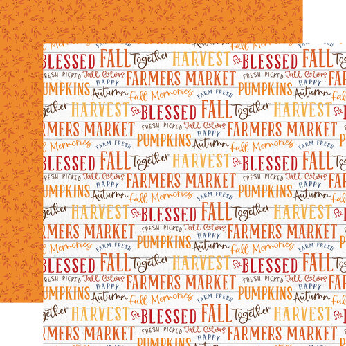Echo Park - Fall Collection - 12 x 12 Double Sided Paper - Fall Phrases