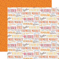 Echo Park - Fall Collection - 12 x 12 Double Sided Paper - Fall Phrases