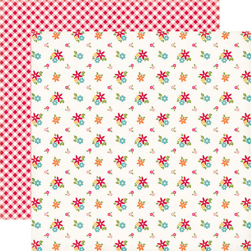 Echo Park - Fine and Dandy Collection - 12 x 12 Double Sided Paper - Fresh Flowers