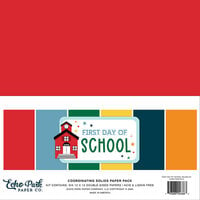 Echo Park - First Day of School Collection - 12 x 12 Paper Pack - Solids