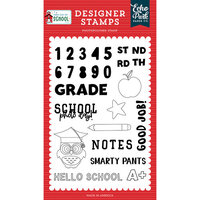 Echo Park - First Day of School Collection - Clear Photopolymer Stamps - Grade School