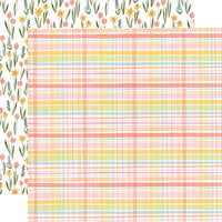 Echo Park - My Favorite Easter Collection - 12 x 12 Double Sided Paper - Picking Plaid