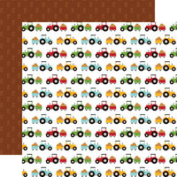 Echo Park - Fun On The Farm Collection - 12 x 12 Double Sided Paper - Tractor Time